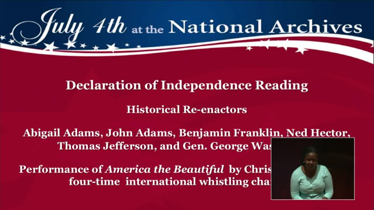 Thumbnail image for National Archives - Declaration of Independence Reading