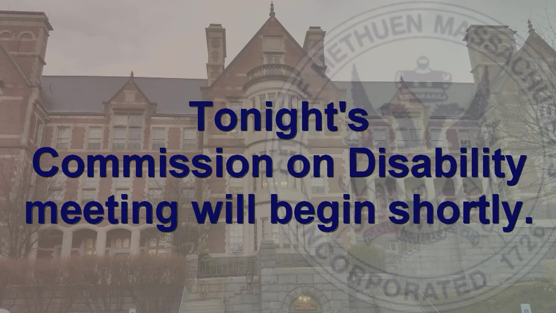 Thumbnail image for Methuen Commission On Disability - LIVE Meeting Coverage