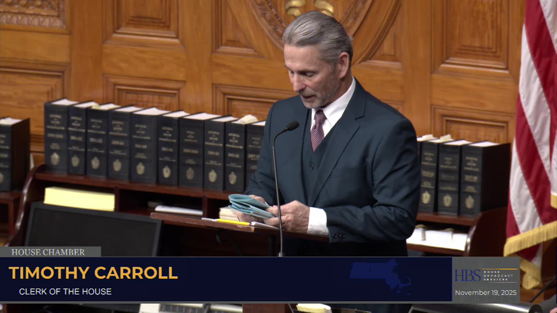 MA House of Representatives Formal Session - November 19, 2025