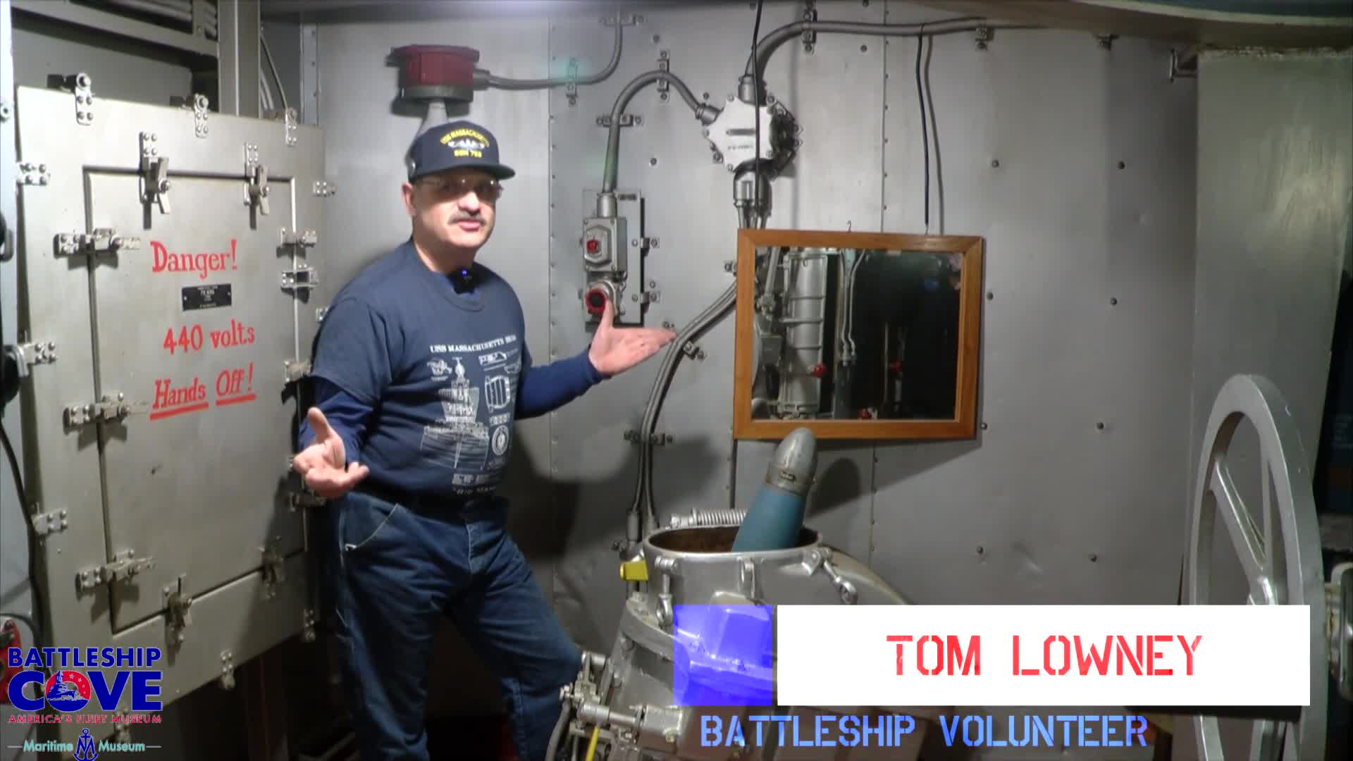 Thumbnail image for Battleship Cove - Inside the History-Upper Handling Room-538 gun