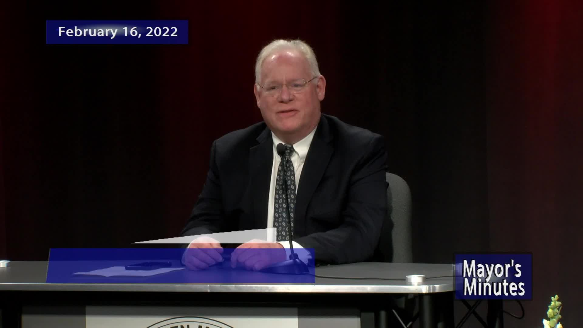 Thumbnail image for Mayor's Minutes 2-16-2022