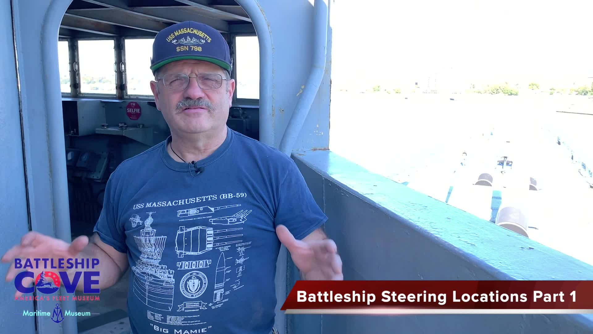 Thumbnail image for Battleship Cove - Inside The History - Steering USS Massachusetts part 1