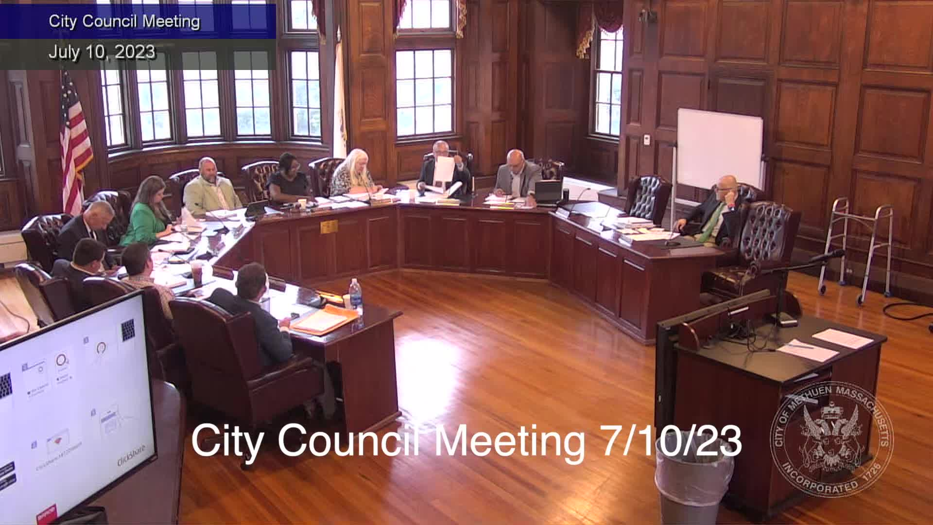 Thumbnail image for Methuen City Council Meeting - July 10, 2023